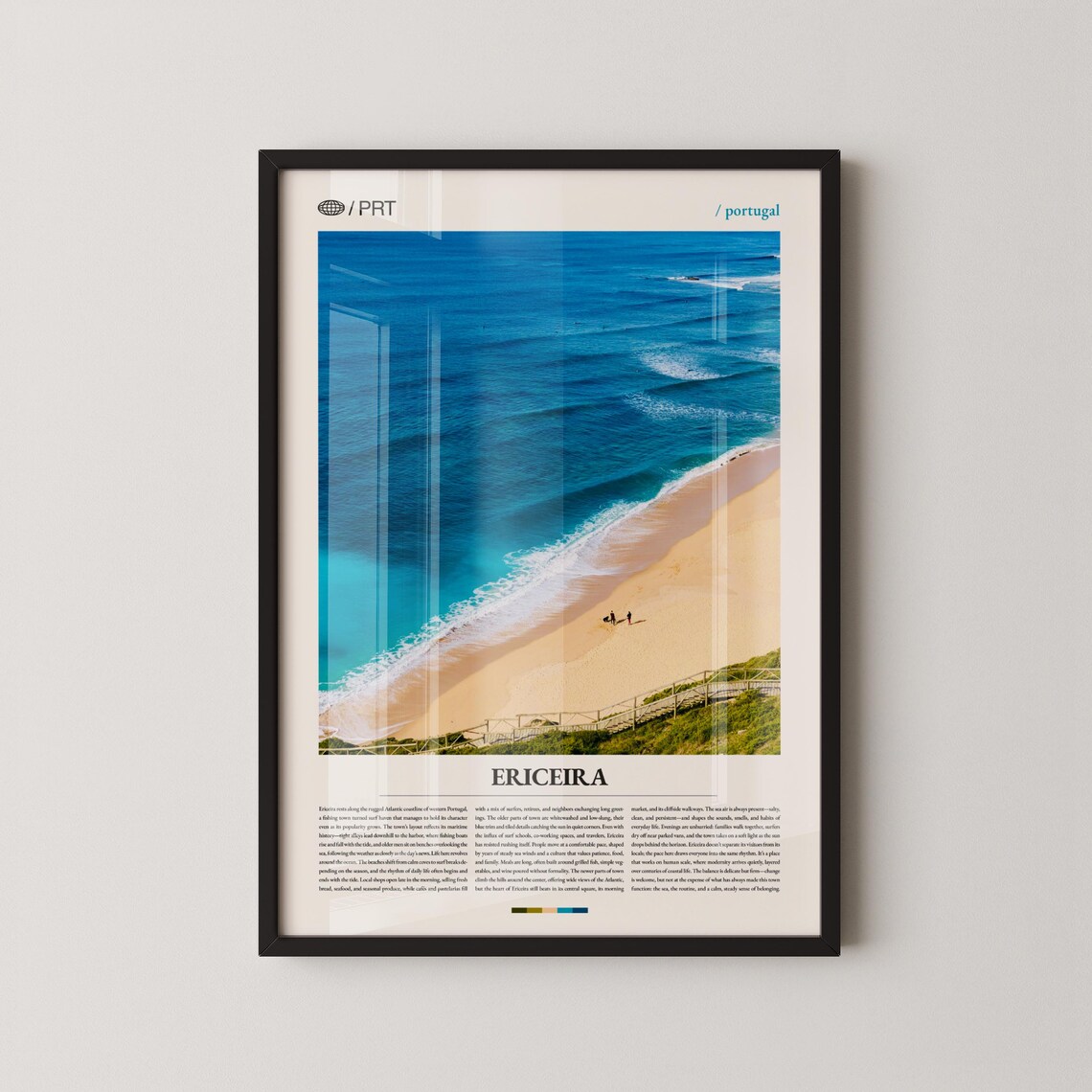 Ericeira Portugal Surf Coastline Editorial Photo Travel Poster