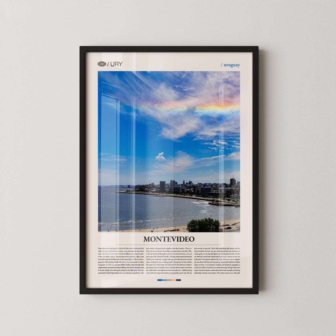 Montevideo Uruguay Coastal Cityscape Travel Photography Poster