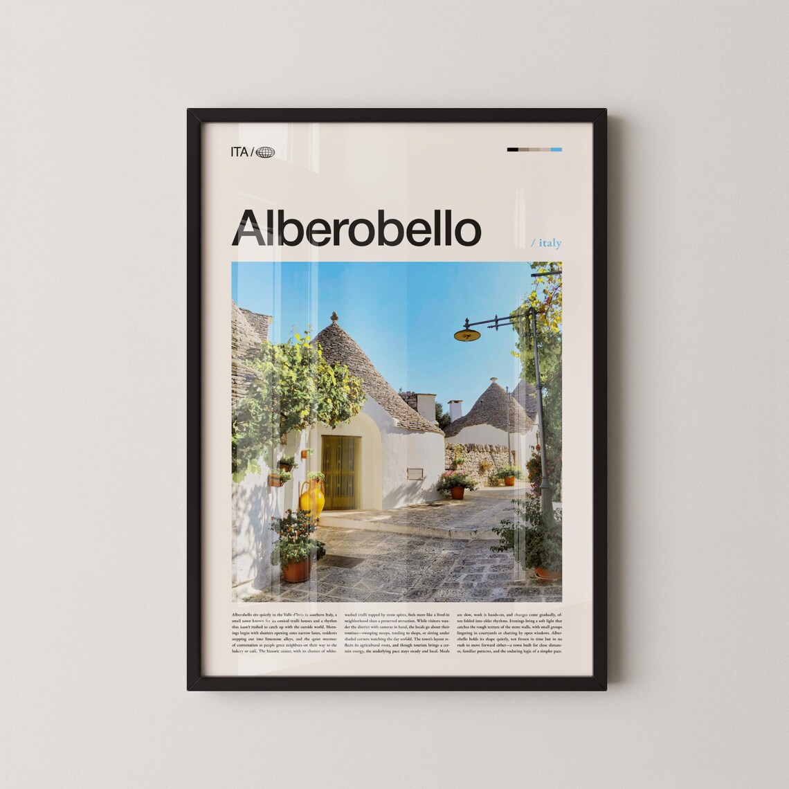 Alberobello Italy Trulli Stone Houses Village Photography Poster