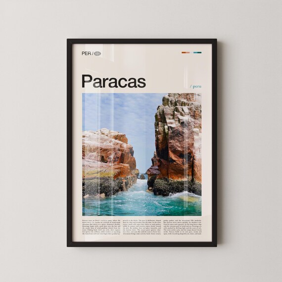 Paracas Print Wall Art Poster Peru Coastal Photography Desert And Ocean Decor