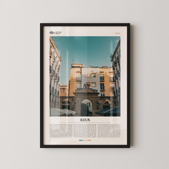 Reus Catalonia Spain Old Town Plaza Cityscape Travel Wall Poster