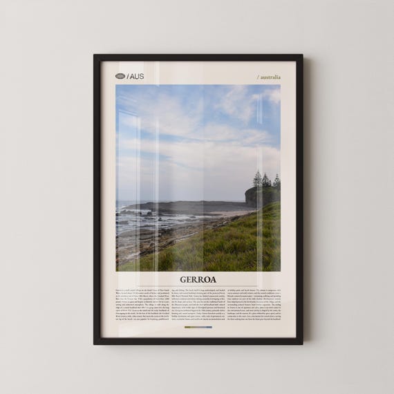 Gerroa Print Wall Art Poster Photography Australian Coastal Town Beachside Decor