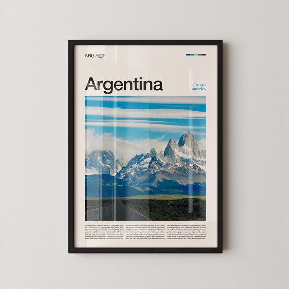 Argentina Print Wall Art Poster Photography South Landscapes Pampas Andes Decor
