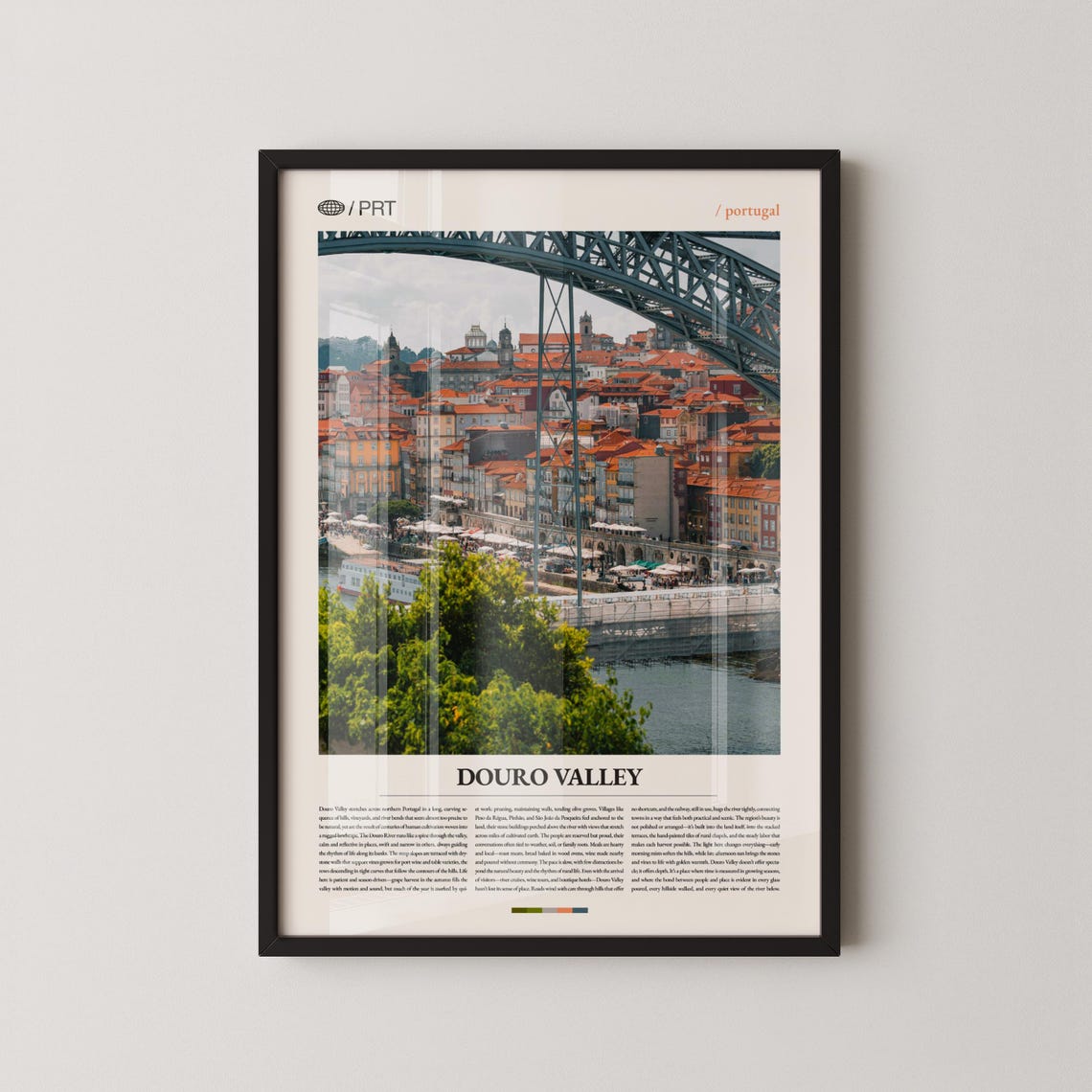Douro Valley Portugal River Bridge Riverside Cityscape Poster