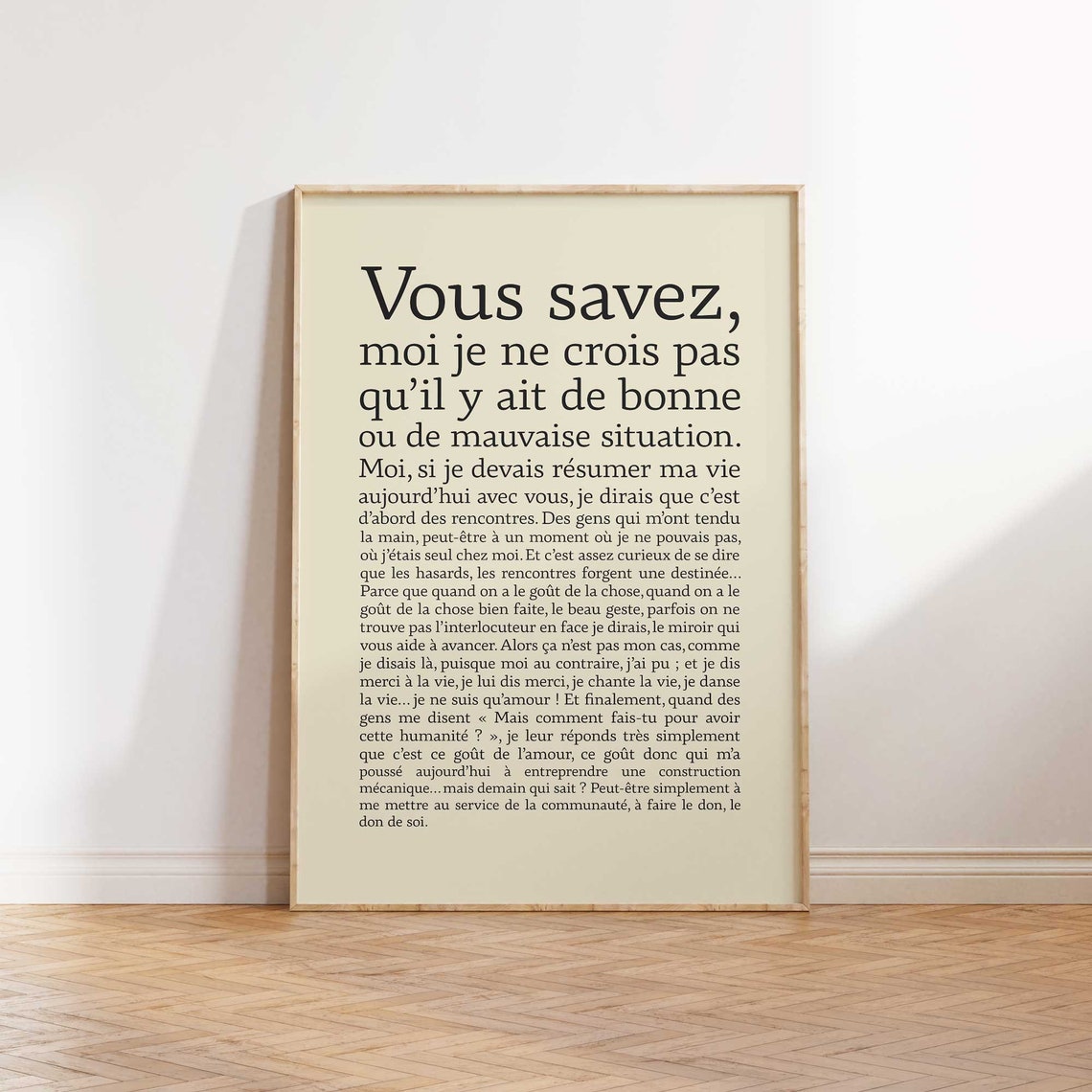 French Literary Quotation Cream Typography Elegant Parisian Poster - Image 5