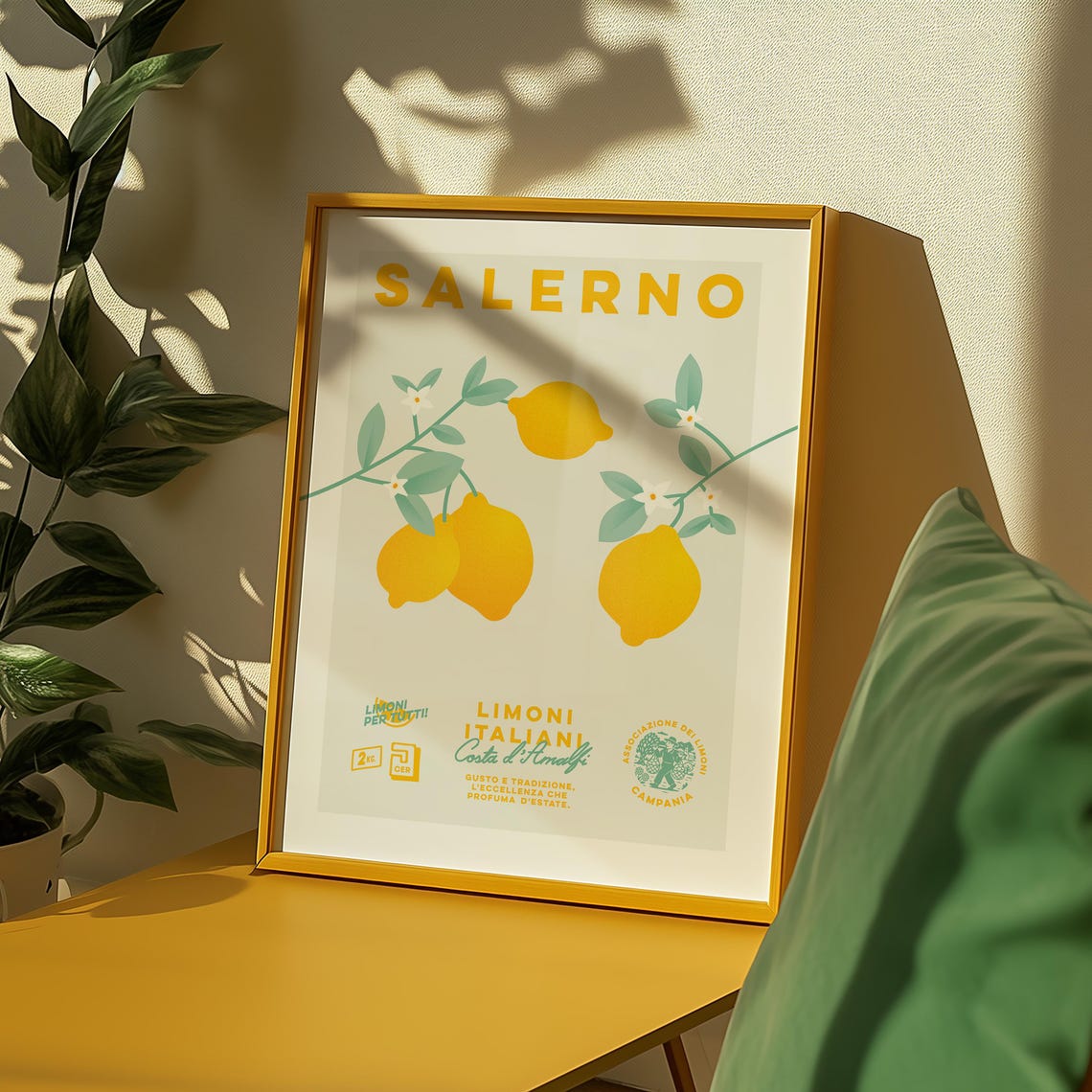 Lemons Vintage Poster, Italian Citrus Kitchen Decor - Image 3