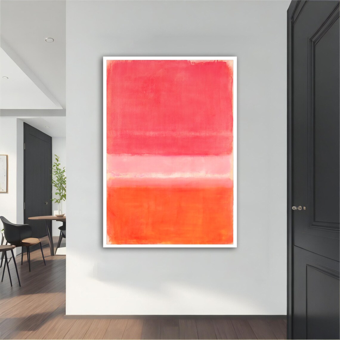 Mark Rothko Pink Coral Orange Color Field Abstract Art Print Poster - Image 4