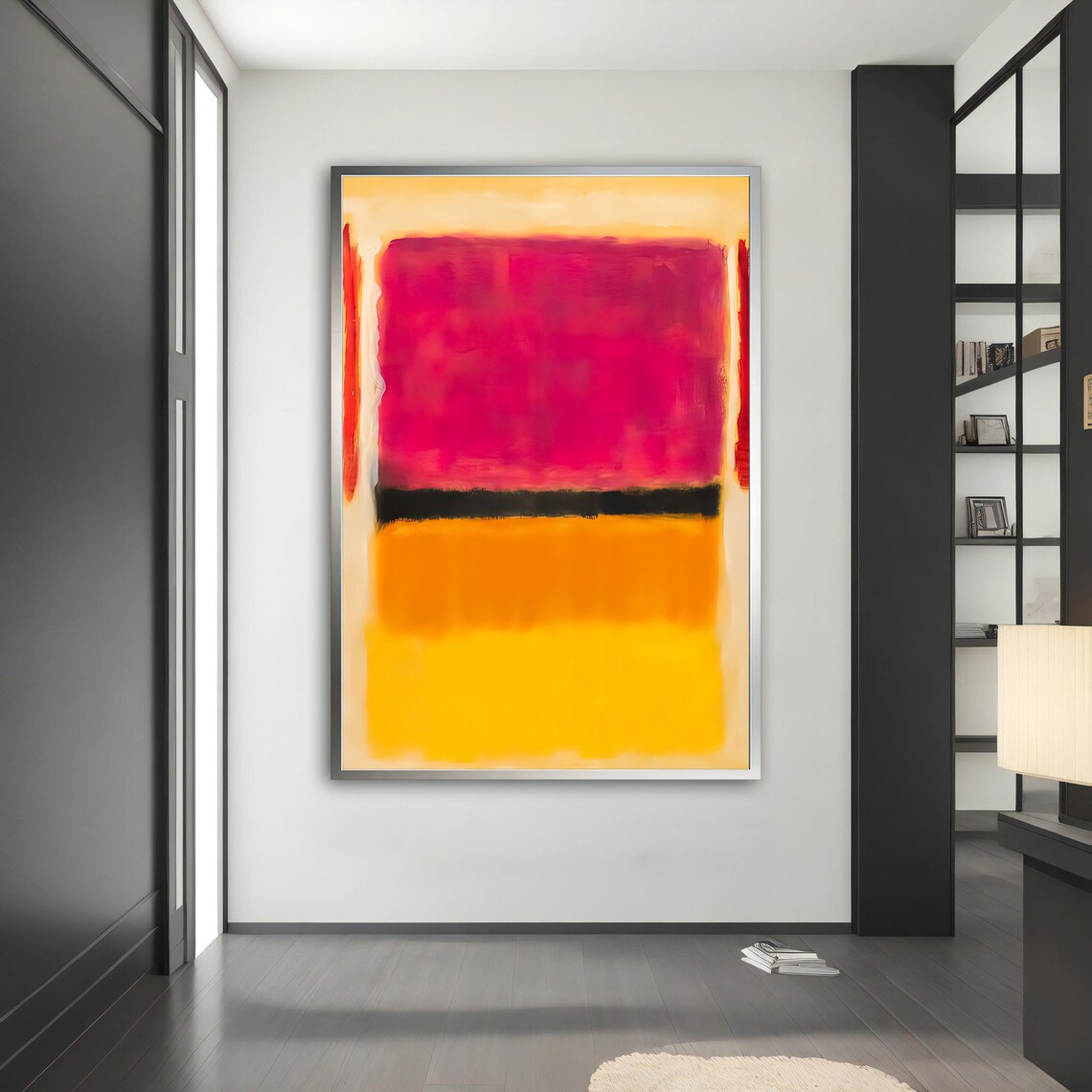 Rothko Style Magenta Pink Orange Color Field Abstract Art Poster - Image 3