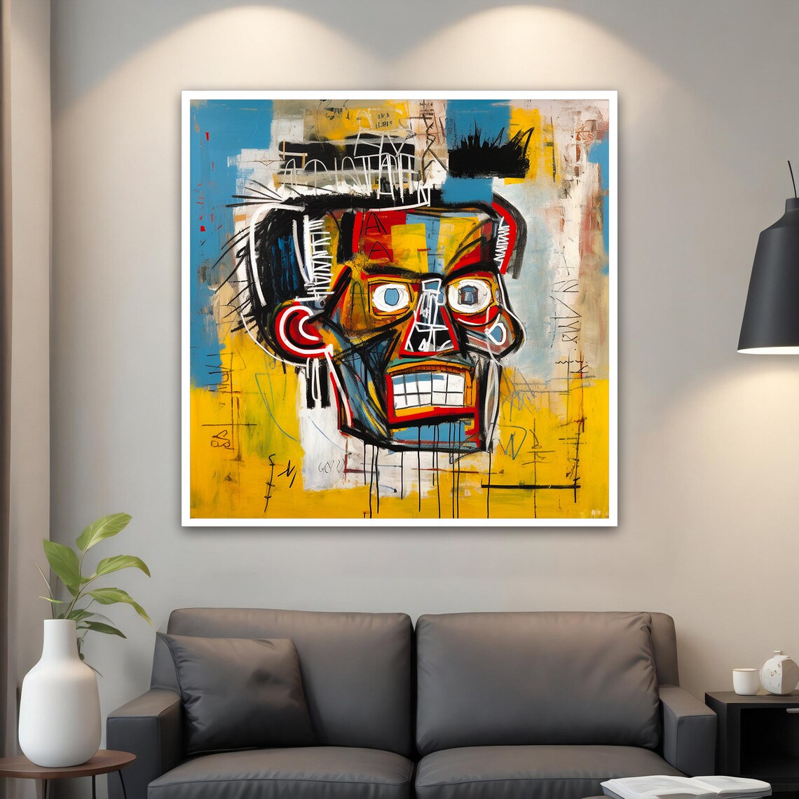 Colorful Graffiti Man Portrait Neo Expressionist Street Art Poster - Image 5