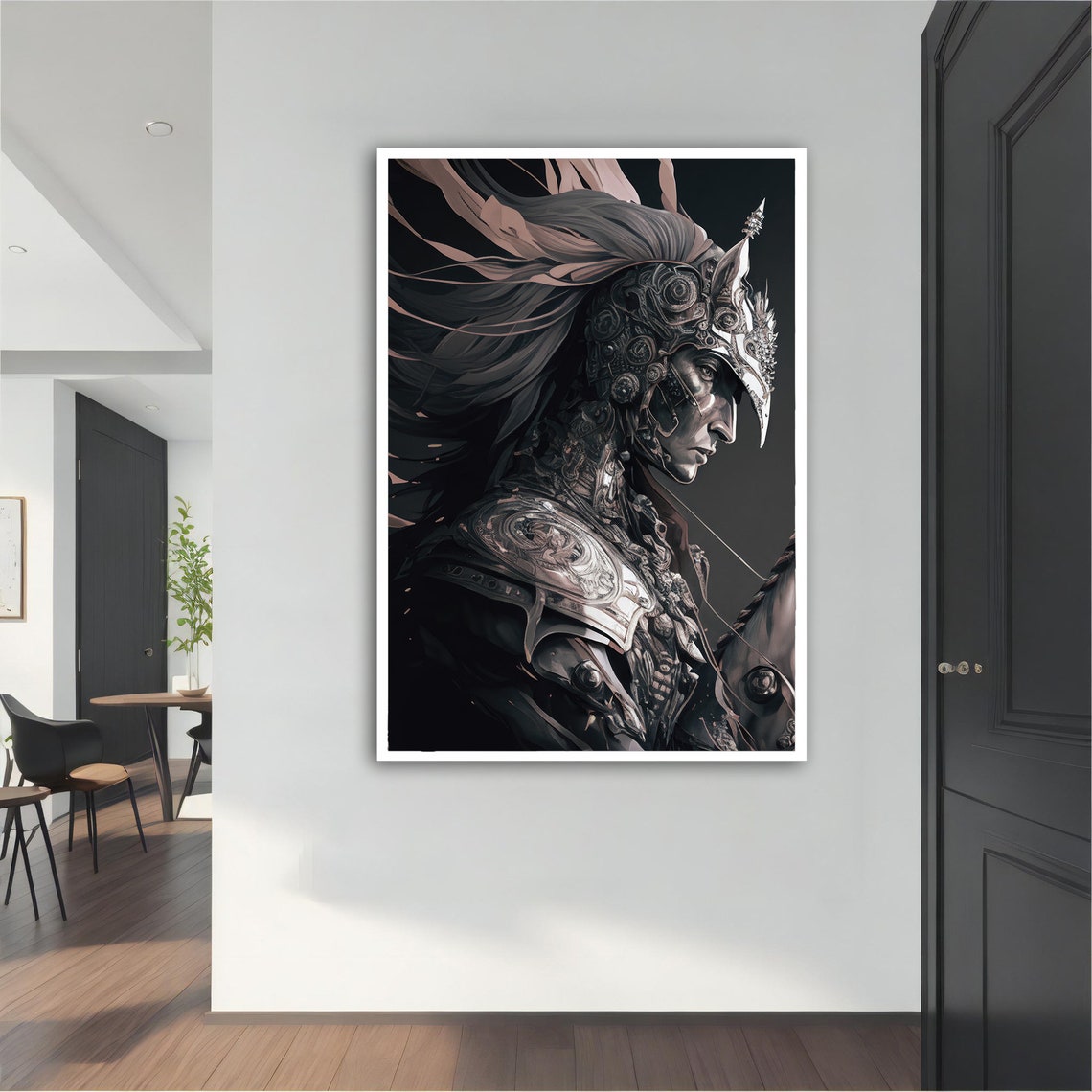 Dark Knight Warrior Ornate Armor Fantasy Medieval Art Wall Poster