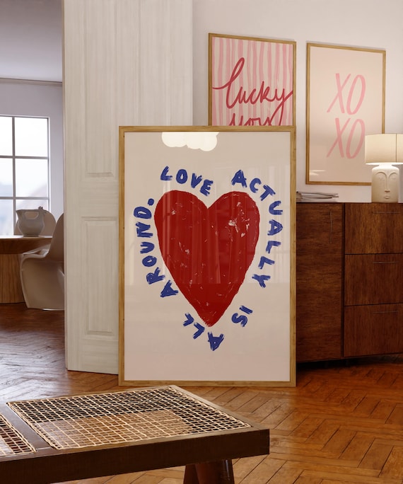 Love Actually Is All Around Quote Poster Print