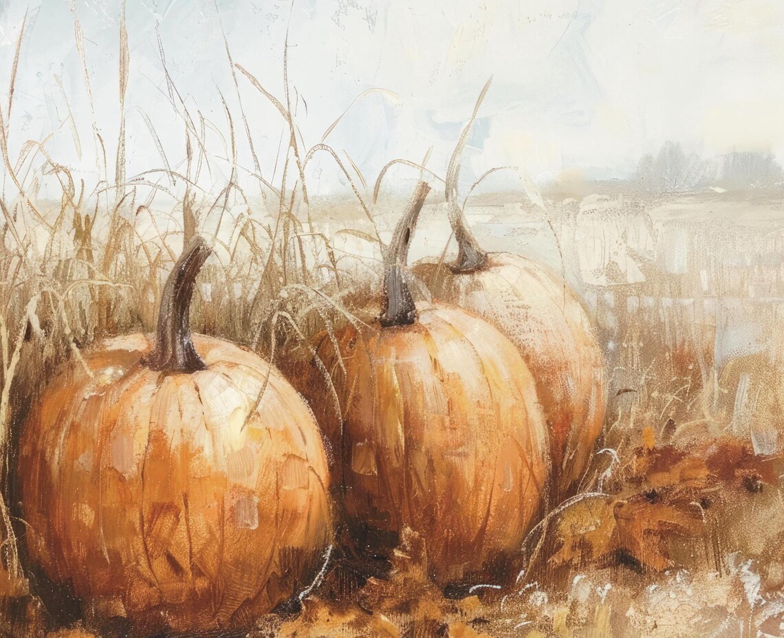 Vintage Pumpkin Still Life Art Print, Fall Decor - Image 6