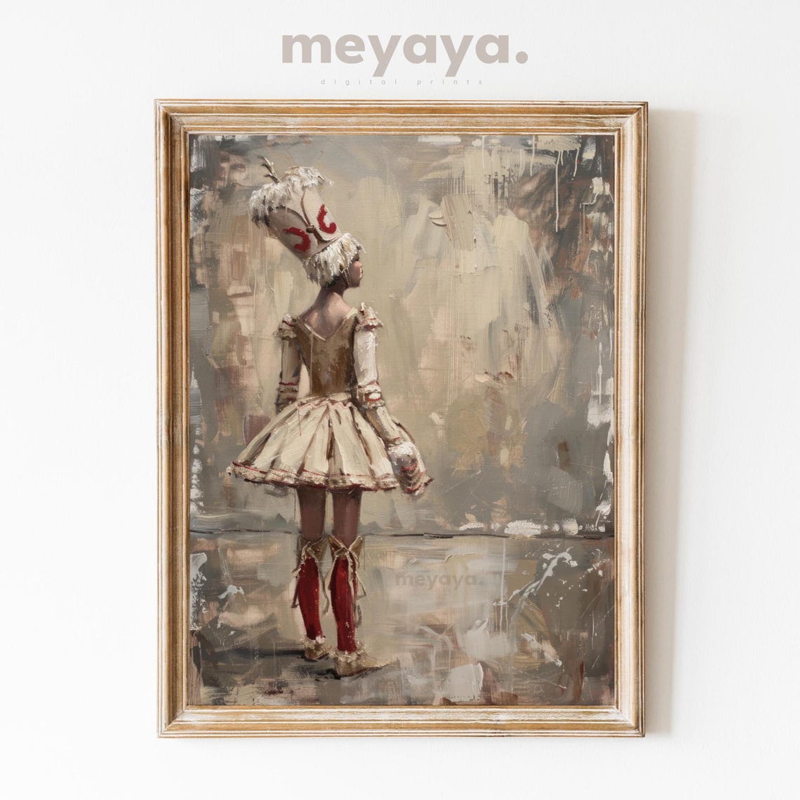 Young Nutcracker Ballet Ballerina Backstage Vintage Theatre Poster