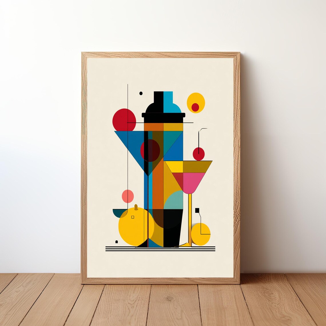 Cocktail Shaker Minimalist Modern Bar Art Print