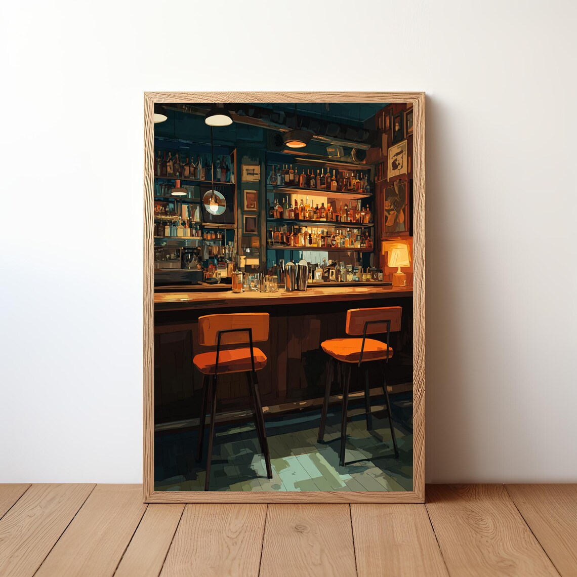 Minimalist Cocktail Bar Drink Poster, Home Decor