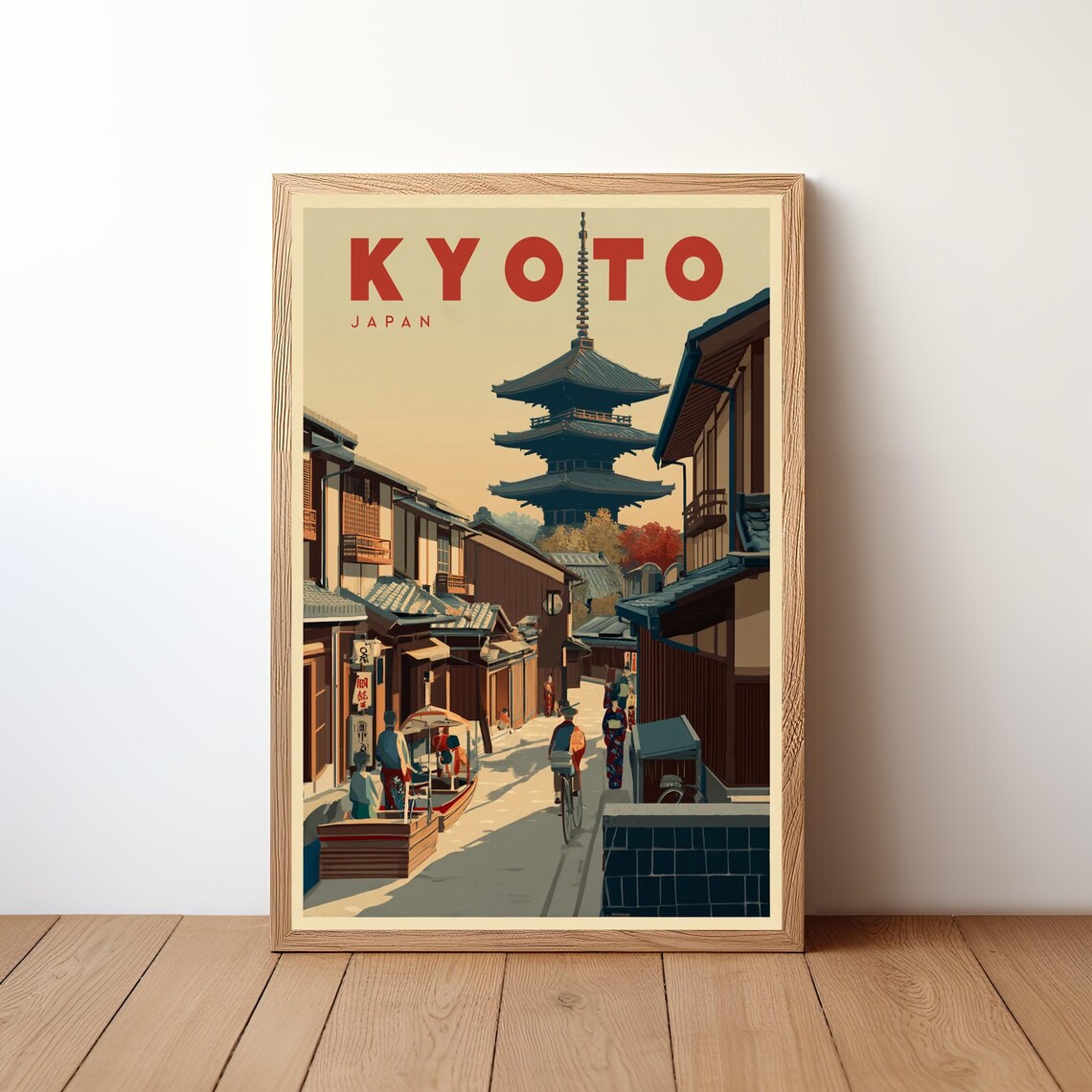 Kyoto Japan Vintage Travel Poster Art Print