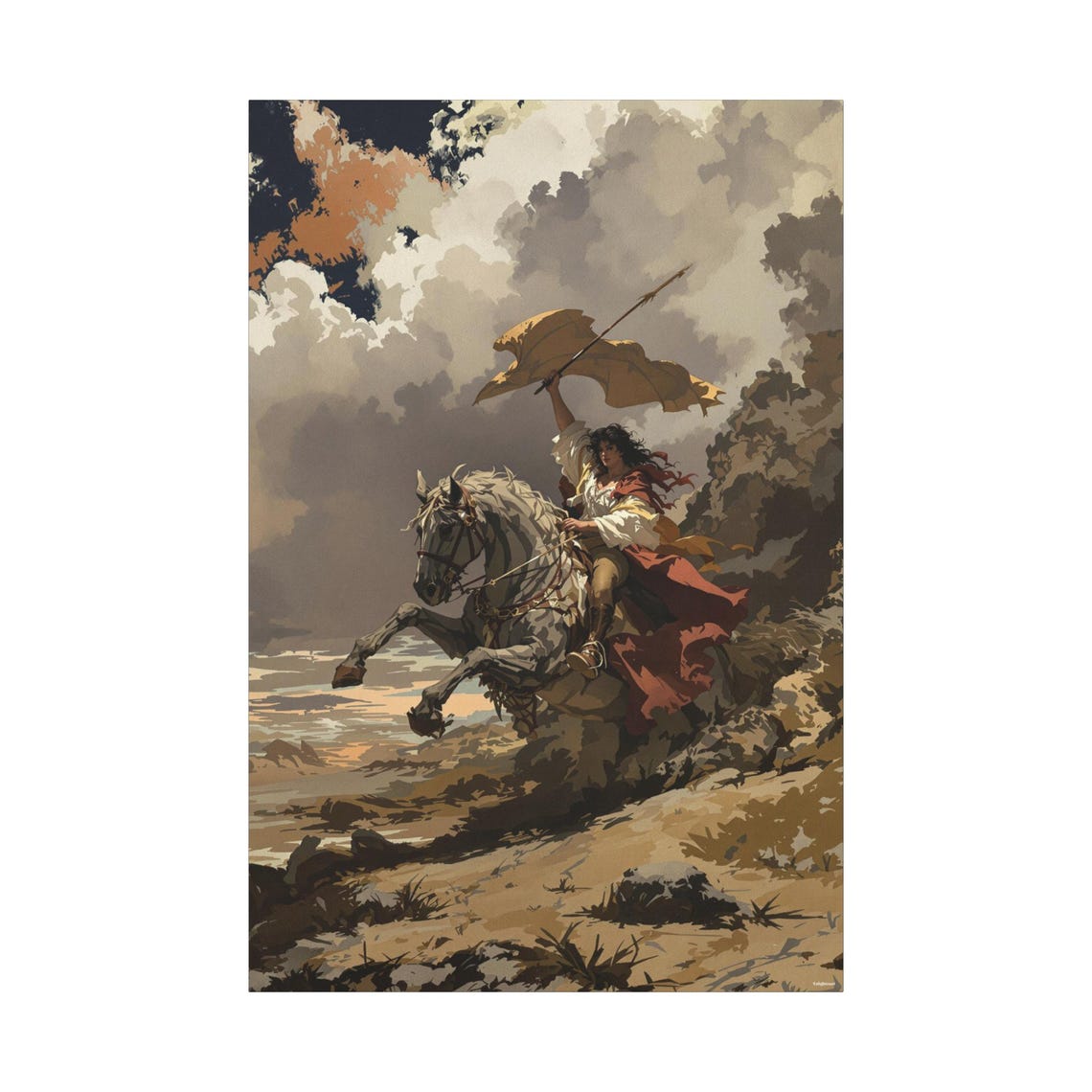 Untamed Beauty Portrait Art Print - Image 3