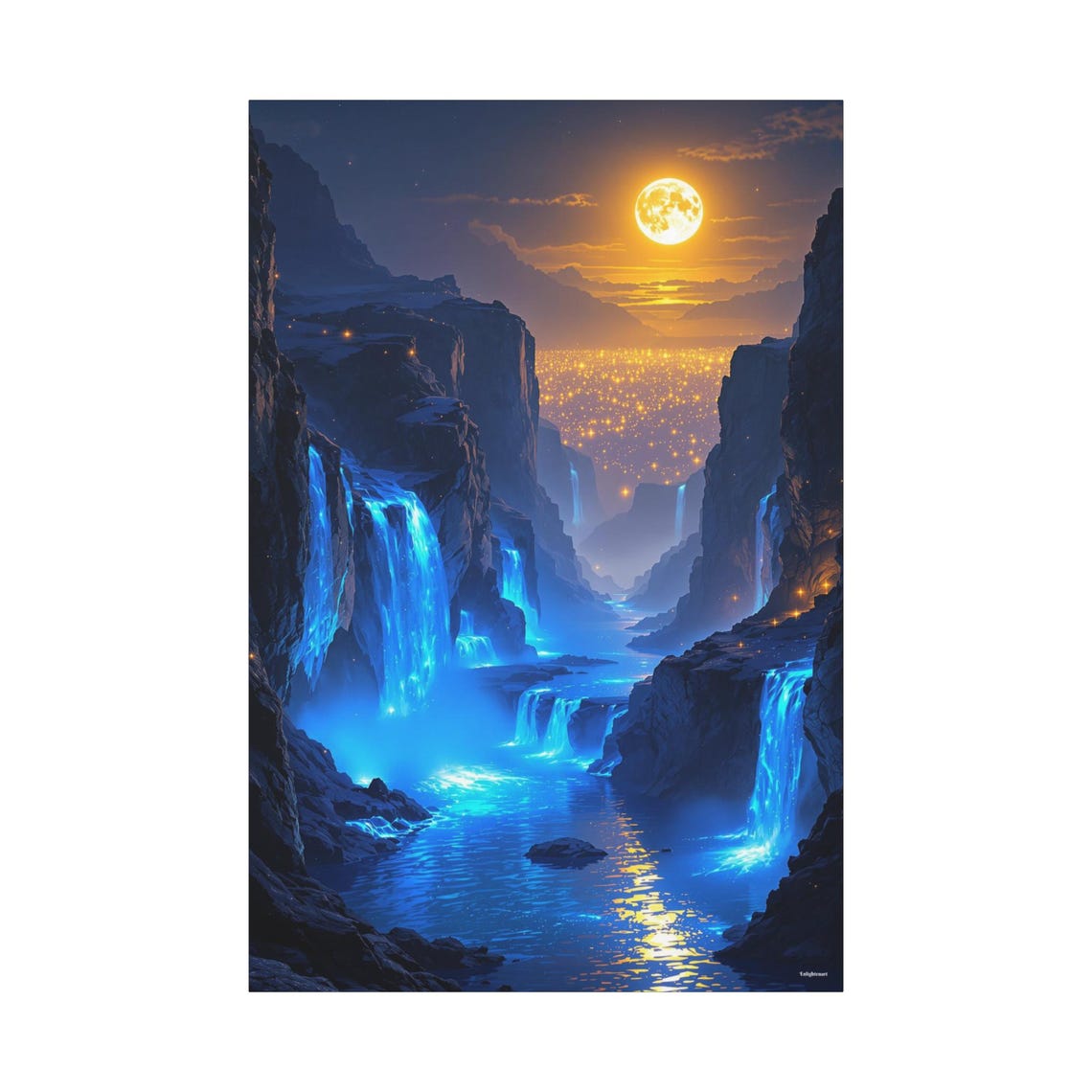 Dreamy Waterfall Watercolor Art Print - Image 3