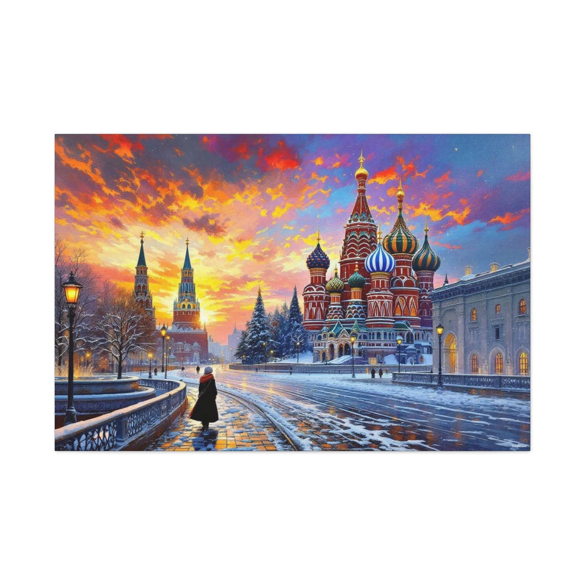 St Basils Cathedral Landmark Art Print - Image 3
