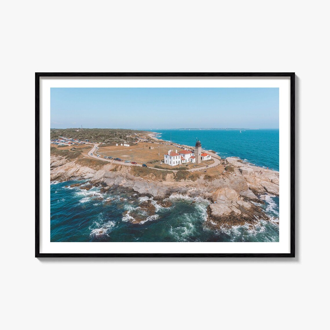 Narragansett Travel Poster, Street Map City Art Print