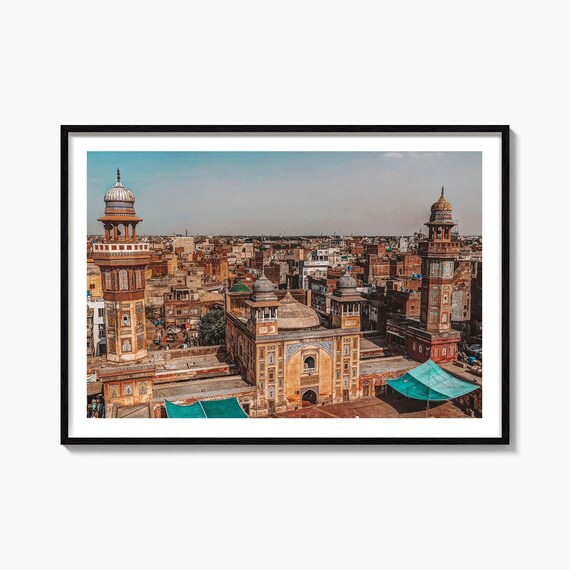 Pakistan Wazir Khan Mosque Lahore City Travel Photo Art Poster