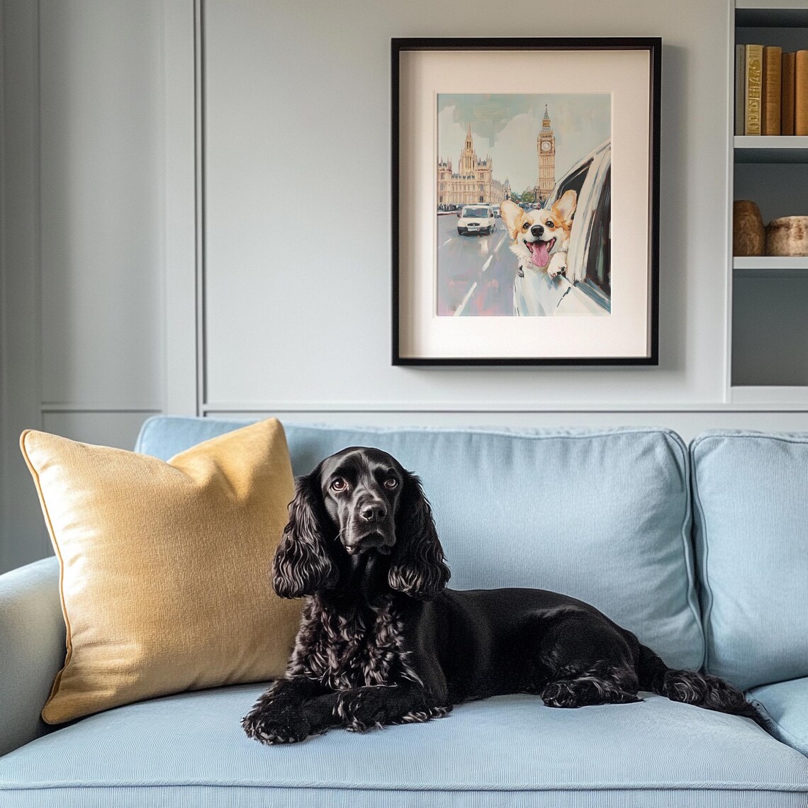 Cute London Corgi, British Dog Art Print - Image 4