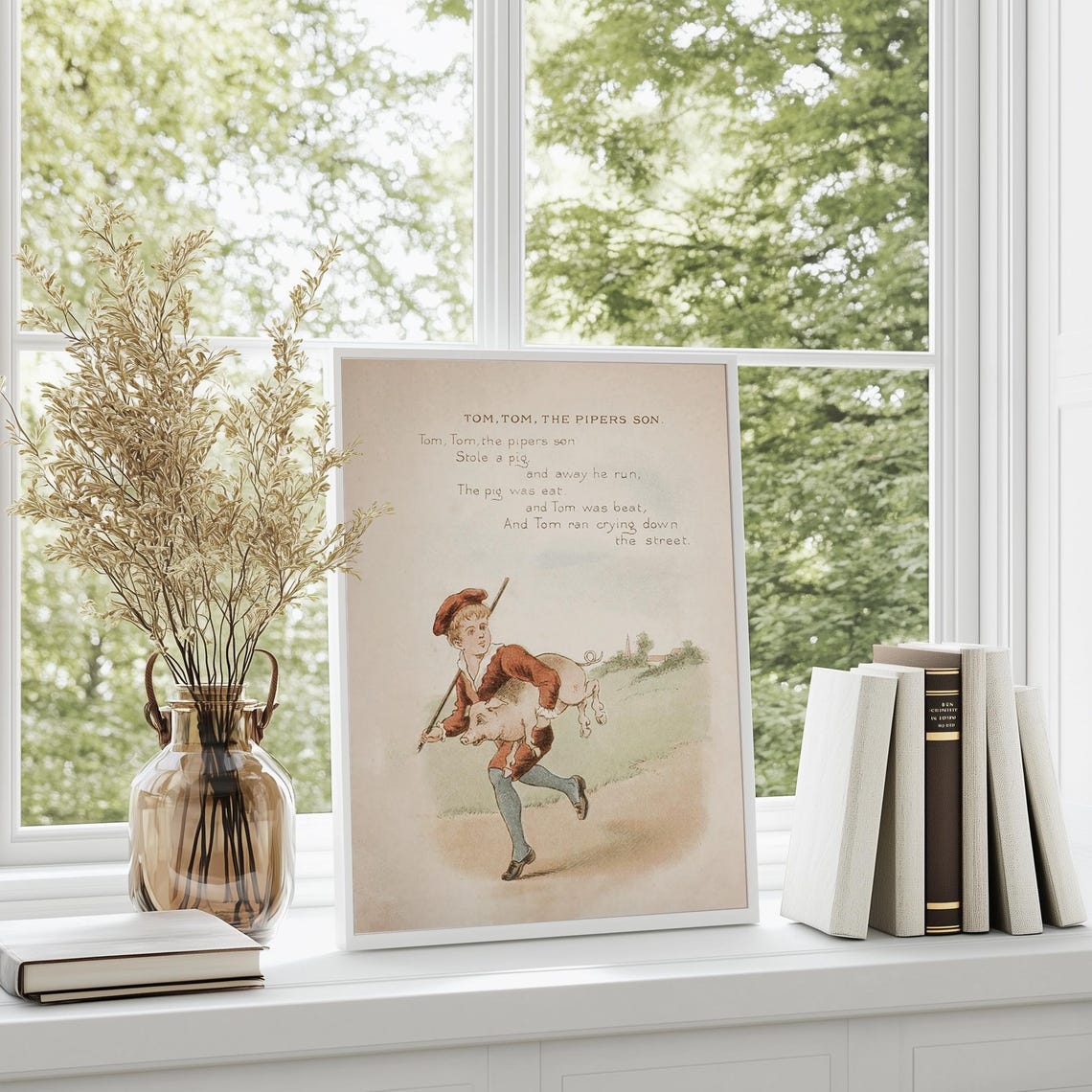 Classic Tom Tom The Pipers Son Nursery Rhyme Piglet Art Poster - Image 3