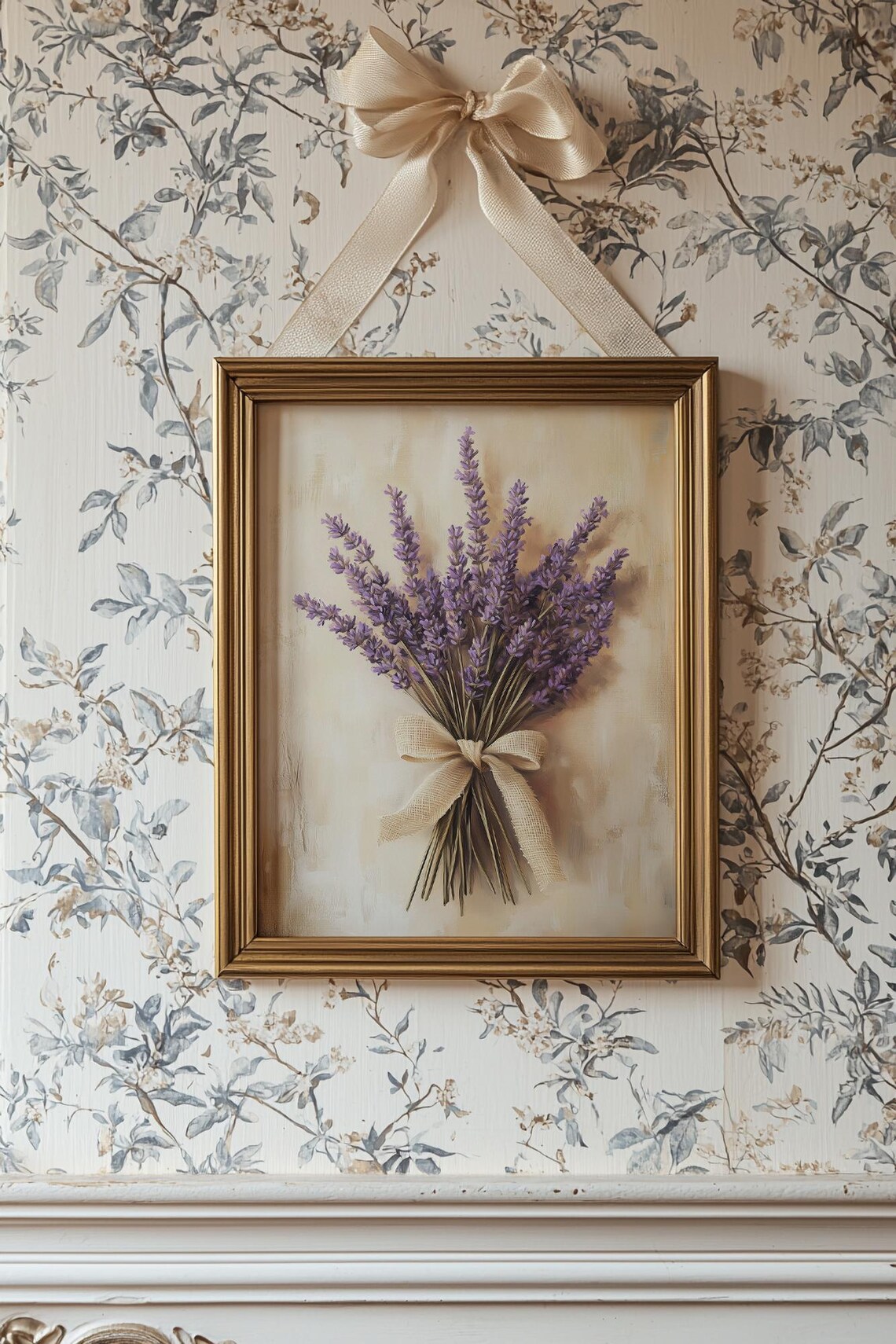 Vintage Rustic French Lavender Art Print, Cottagecore - Image 3