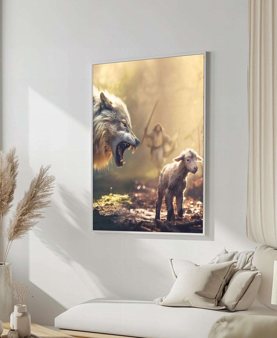 Good Shepherd And The Lost Lamb, Christian Decor