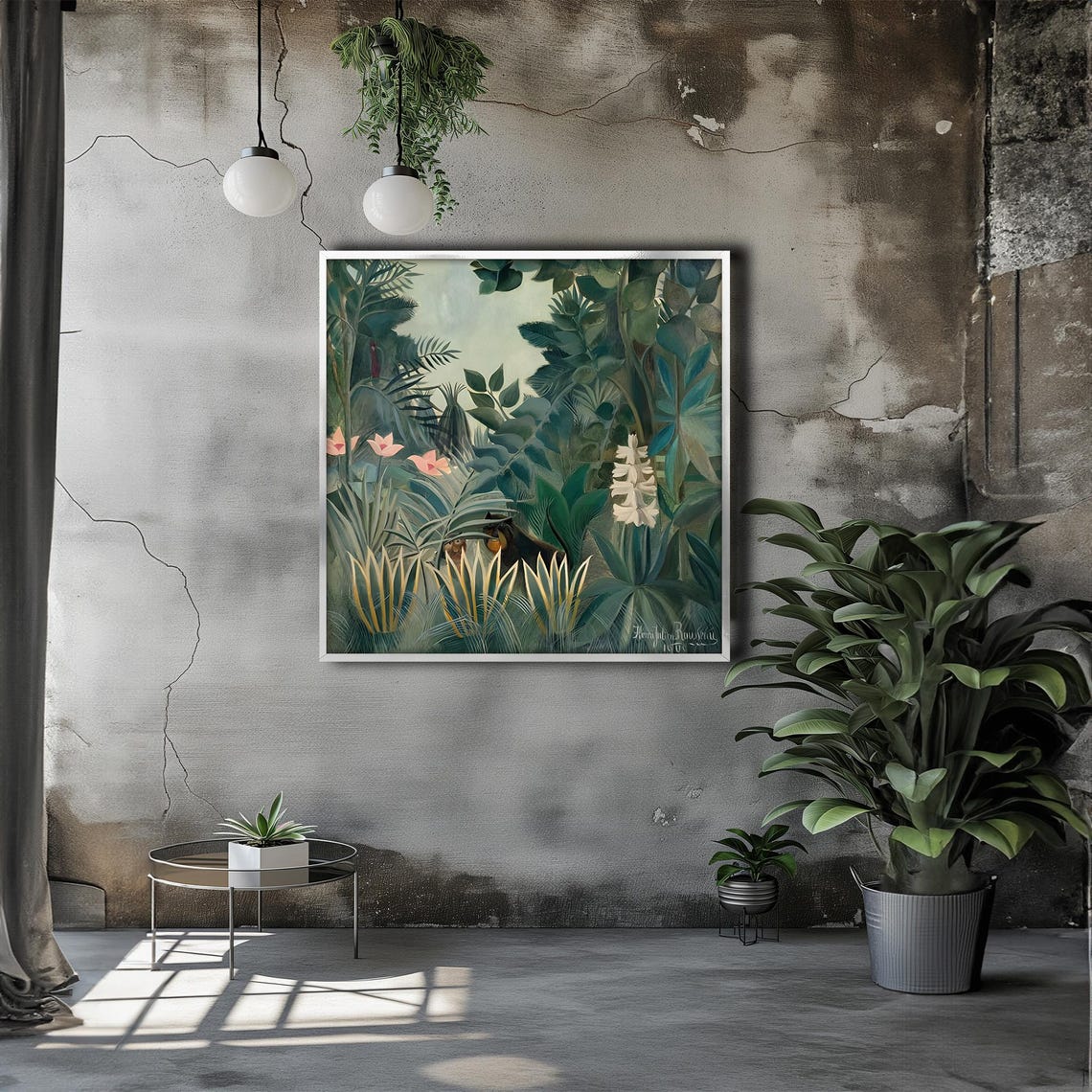 Henri Rousseau The Equatorial Jungle Exotic Flora and Fauna Poster - Image 3
