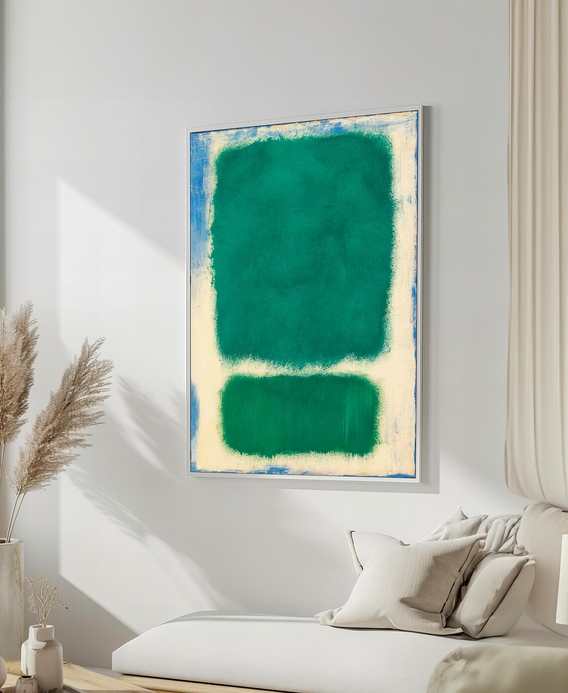 Mark Rothko Vibrant Green And Blue Abstract, Gift