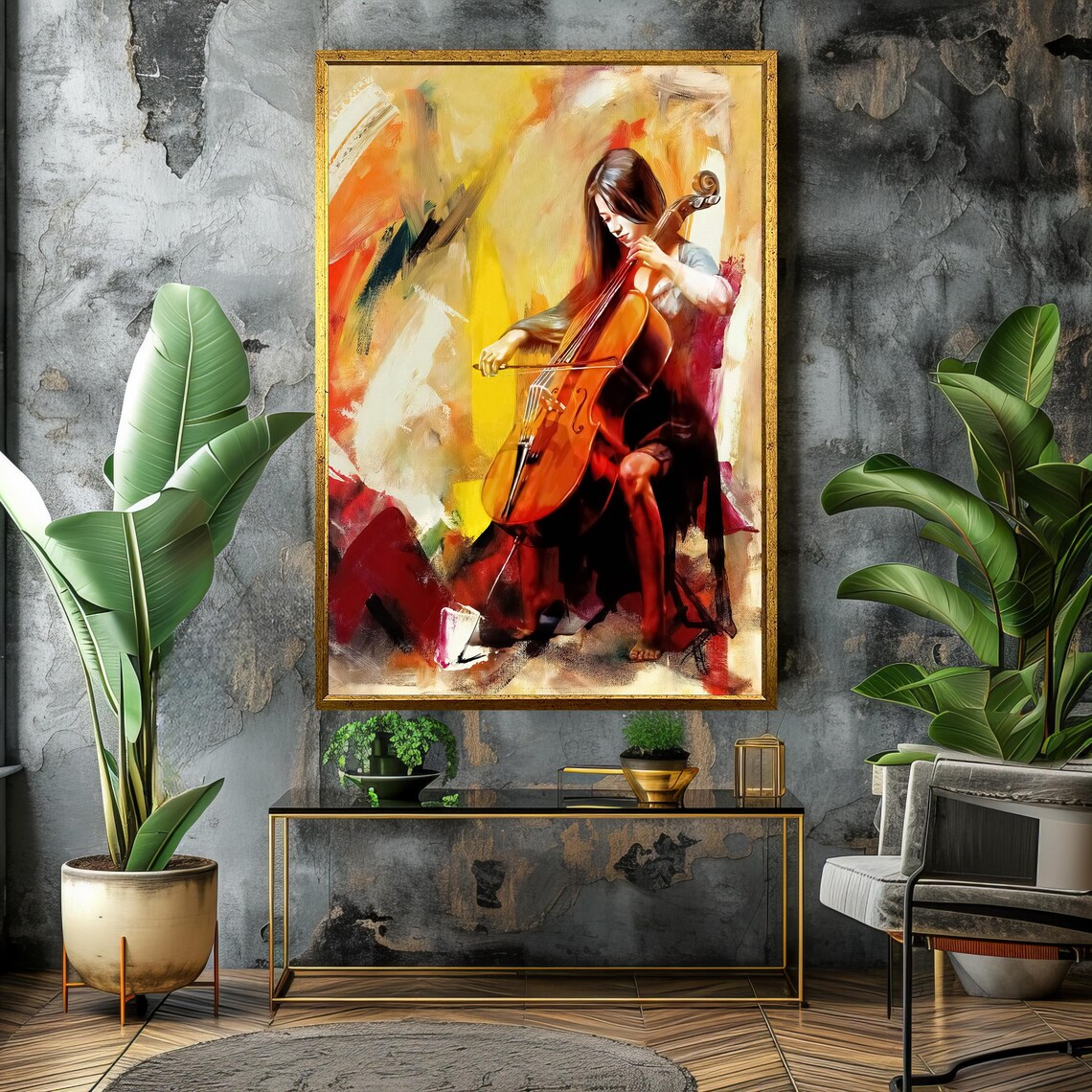 Graceful Young Woman Playing Cello in Warm Light Poster For Music Lovers - Image 4