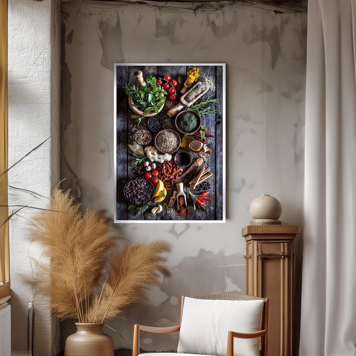 Rustic Culinary Delight, Kitchen Painting - Image 3