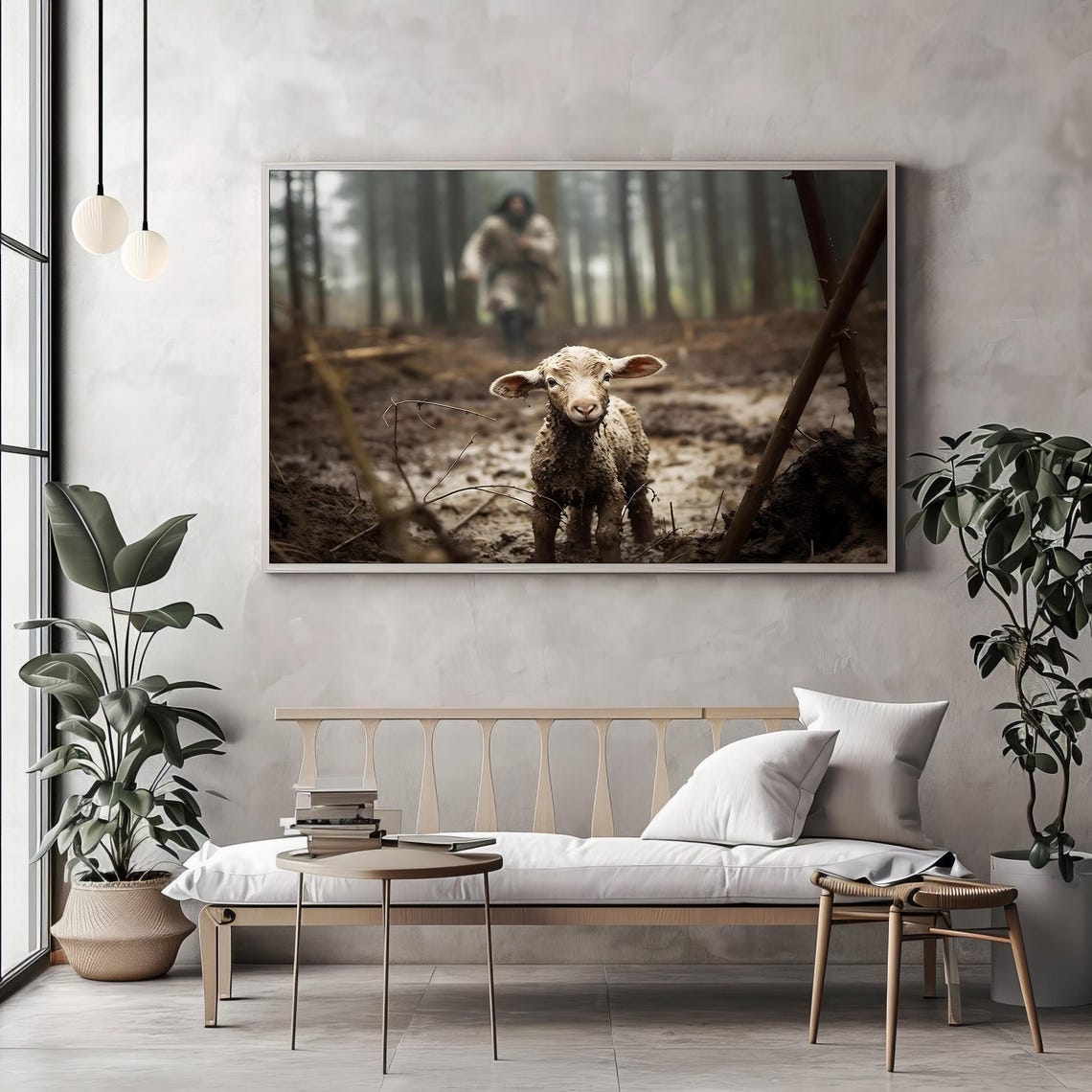 The Lost Lamb Found In The Wilderness By The Good Shepherd Poster - Image 2