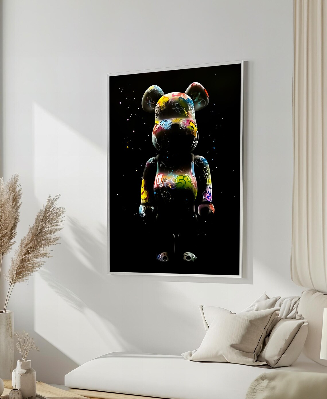 Graffiti Bearbrick Pop Art, Modern Urban Decor