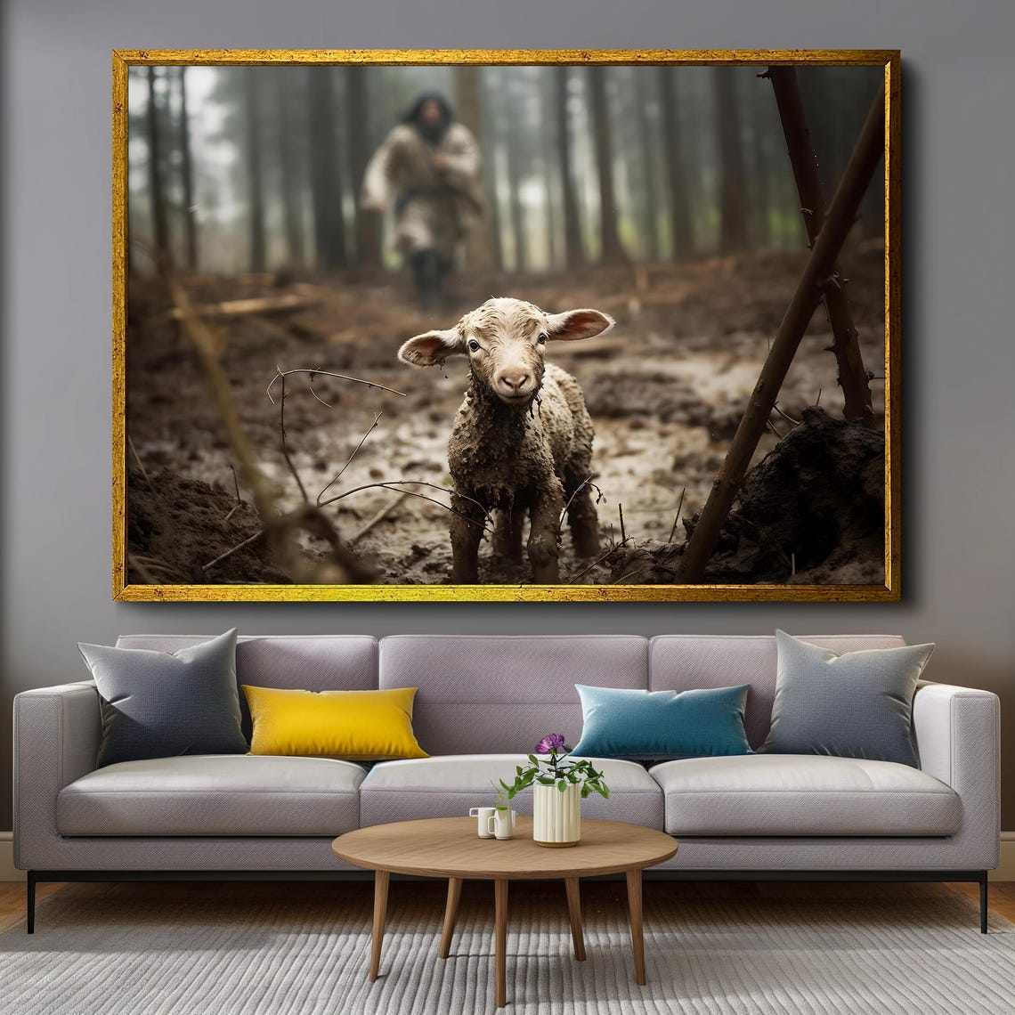 The Lost Lamb Found In The Wilderness By The Good Shepherd Poster - Image 4