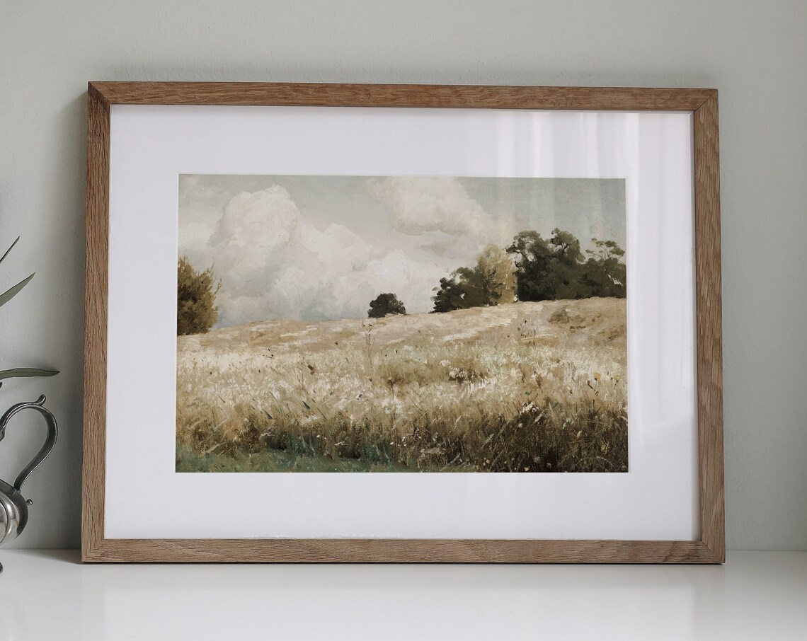 Countryside Painting Field Landscape Art Print - Image 3