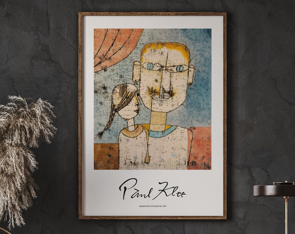 Paul Klee Adam and Little Eve 1921 Naive Portrait Museum Poster