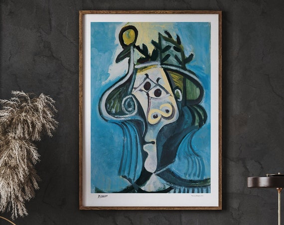Pablo Picasso Femme Mougins 1971 Surrealism Art Print