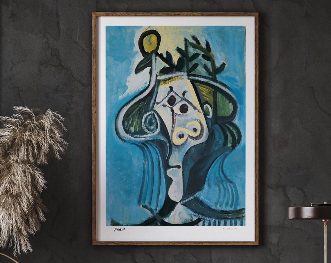Pablo Picasso Femme Mougins 1971 Surrealism Art Print