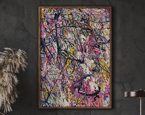 Jackson Pollock Abstract Poster Prints Gallery Art Modern Wall Home Decor Multiple Sizes Instant