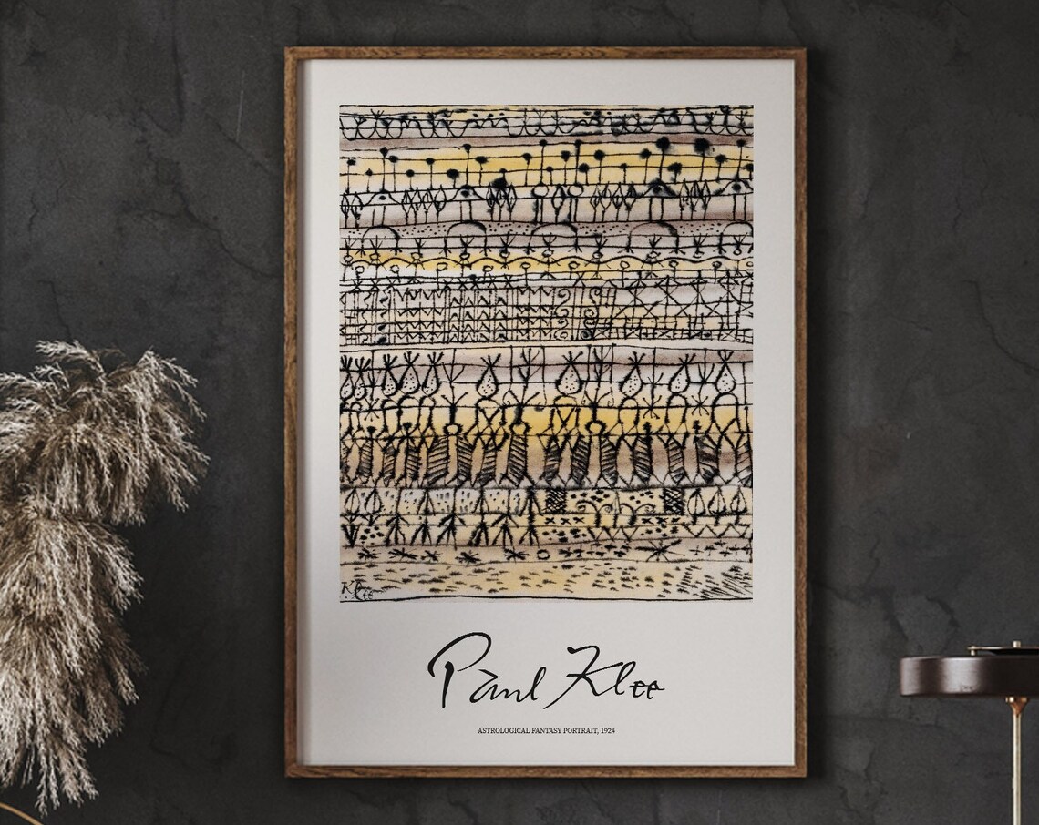 Paul Klee Astrological Fantasy Portrait 1924 Surrealist Poster