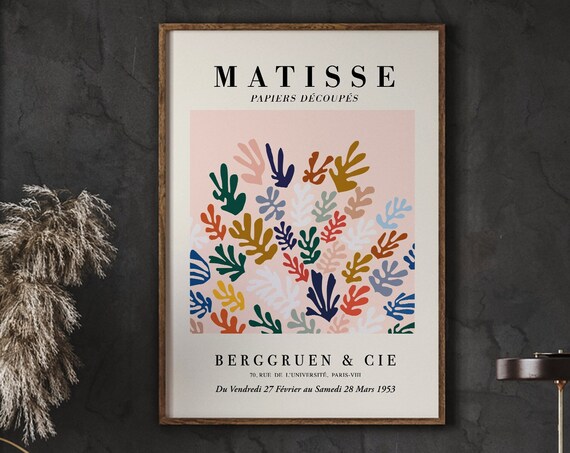 Henri Matisse Papiers Decoupes Colorful Leaf Cut Outs Exhibition Poster