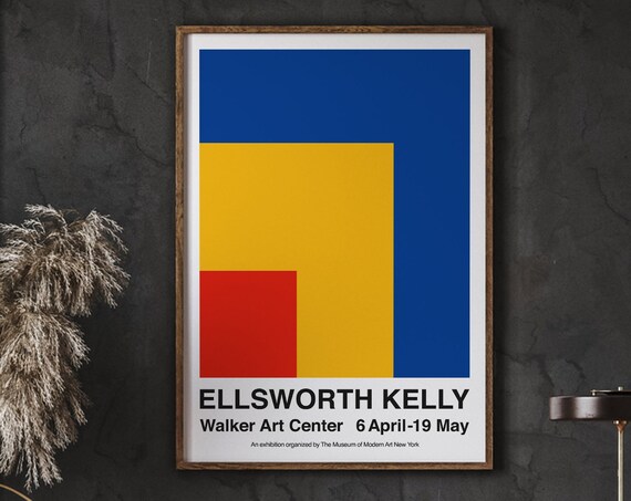 Ellsworth Kelly Exhibition Poster Museum Of Modern Art New York Geometric Wall Gallery Living Room