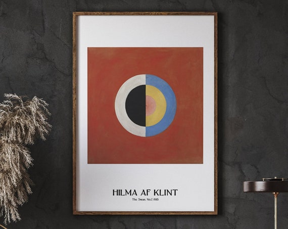 The Swan No7 1915 Hilma Af Klint Poster Exhibition Art Gallery Vintage Prints Modern Fashion Instant