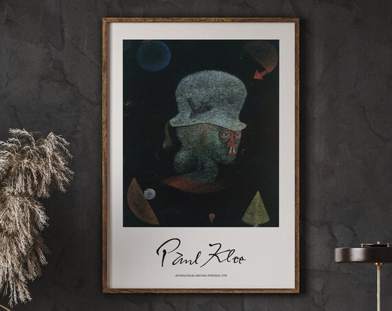 Paul Klee Astrological Fantasy Portrait 1924 Modern Art Poster