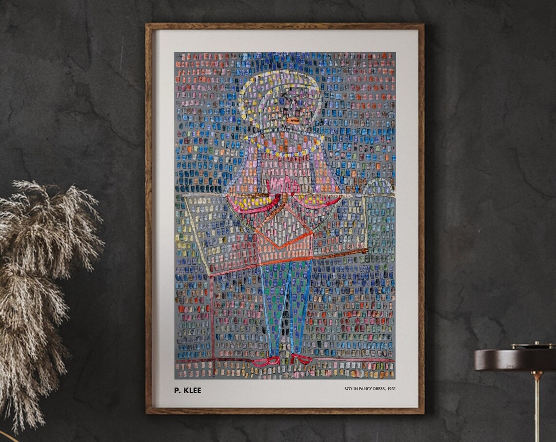 Paul Klee Boy in Fancy Dress 1931 Color Mosaic Modern Art Poster