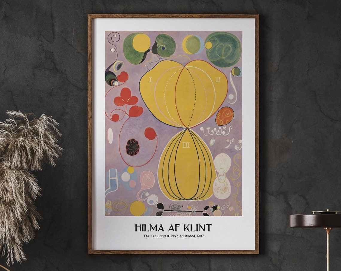 The Ten Largest No7 1907 Hilma Af Klint Poster Exhibition Art Gallery Wall Decor Home Instant