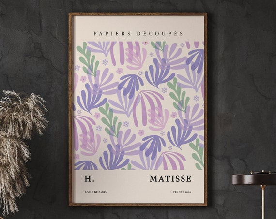 Matisse Flower Poster Prints Papiers Decoupes Wall Art Instant