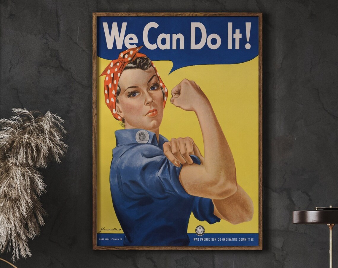 We Can Do It, Rosie The Riveter Vintage Poster